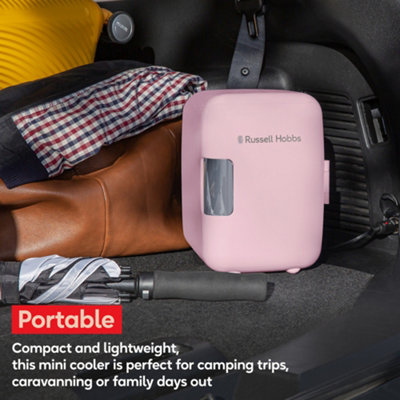 Russell Hobbs Mini Cooler 4L Compact for Drinks Snacks & Makeup Pink RH4CLR1001P - 5