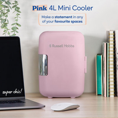 Russell Hobbs Mini Cooler 4L Compact for Drinks Snacks & Makeup Pink RH4CLR1001P - 7