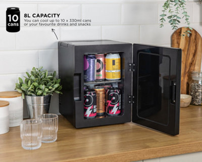 Russell Hobbs Mini Cooler 8L 10 Cans Portable for Drinks and Cosmetics Black RH8CLR8001B - 3