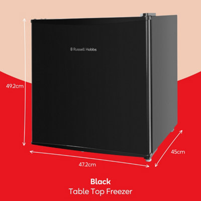 Russell Hobbs Mini Freezer Black 31L Table Top Adjustable Thermostat RHTTFZ0E1B