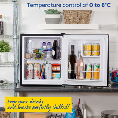 Russell Hobbs Mini Fridge 40L Black Quiet Larder Fridge RHTTLF2E1B - 3