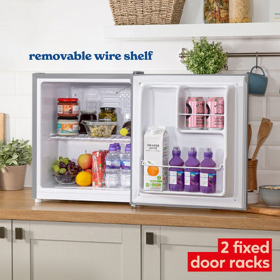 Russell Hobbs Mini Fridge 40L Stainless Steel Effect Quiet Larder Fridge RHTTLF2E1SS - 6