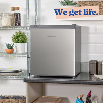 Russell Hobbs Mini Fridge 40L Stainless Steel Effect Quiet Larder Fridge RHTTLF2E1SS - 8