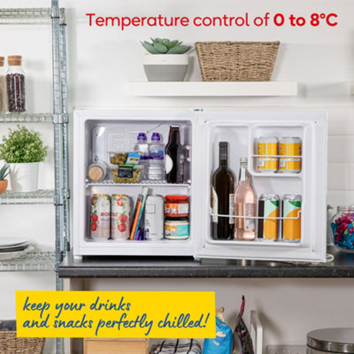 Russell Hobbs Mini Fridge 40L White Quiet Larder Fridge RHTTLF2E1W - 3