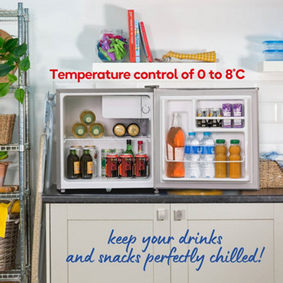 Russell Hobbs Mini Fridge 43L Table Top Fridge with Ice Box Silver RHTTF0E1SS - 4
