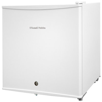 Russell Hobbs Mini Fridge and Cooler with Lock 43L White Table Top RHTTF0E1W-LCK