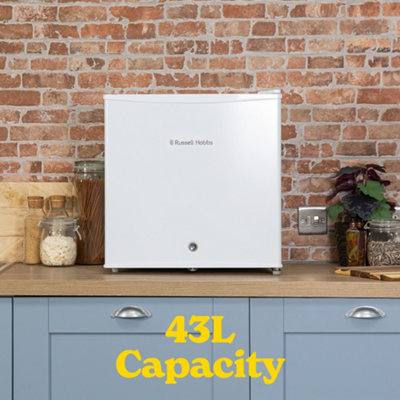 Russell Hobbs Mini Fridge and Cooler with Lock 43L White Table Top RHTTF0E1W-LCK - 3