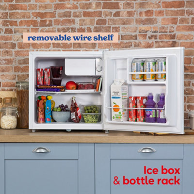 Russell Hobbs Mini Fridge and Cooler with Lock 43L White Table Top RHTTF0E1W-LCK - 4