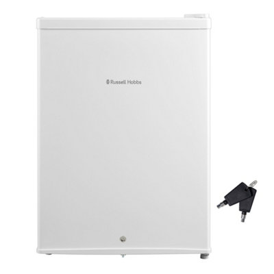 Russell Hobbs Mini Fridge Lockable 67L White Table Top Ice Box RH67TTLF0E1W-LCK