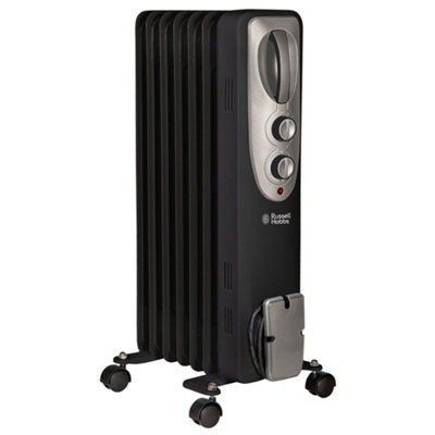 Russell Hobbs Oil Filled Radiator 1500W 7 Fin Black RHOFR5001B | DIY at Bu0026Q