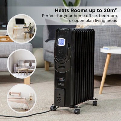 Russell Hobbs Oil Filled Radiator 2500W 11 Fin Black RHOFR5003B | DIY at Bu0026Q