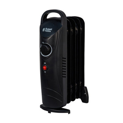 Russell Hobbs Oil Filled Radiator 650W 5 Fin Black RHOFR3001