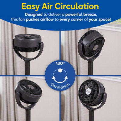 Russell Hobbs Pedestal Circulator Fan Charcoal Grey with Remote Control ...