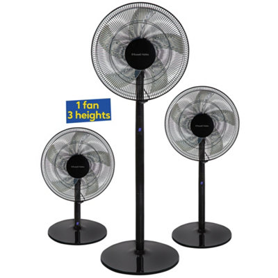Russell Hobbs Pedestal Fan 3 in 1 Black Electric Cooling with Remote RHMPF3IN1B - 9
