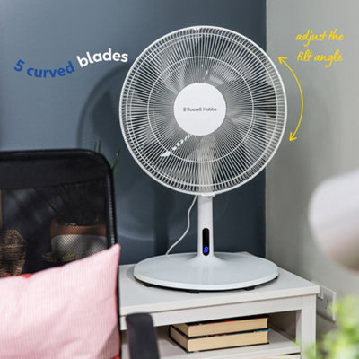 Russell Hobbs Pedestal Fan 3 in 1 White Electric Cooling with Remote RHMPF3IN1 - 5
