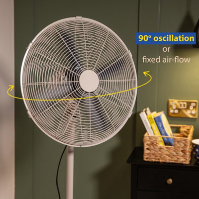 Russell Hobbs Pedestal Fan Cooling 3 Speed Settings in Greige RHMPF1601GR - 5
