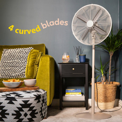 Russell Hobbs Pedestal Fan Cooling 3 Speed Settings in Greige RHMPF1601GR - 7