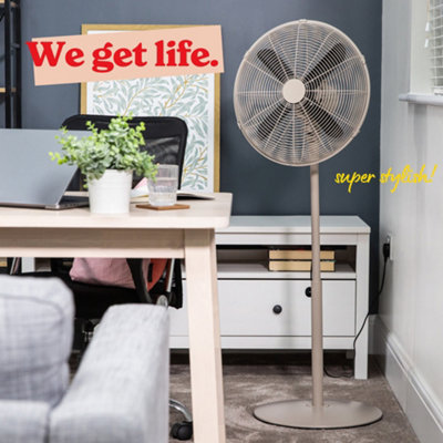Russell Hobbs Pedestal Fan Cooling 3 Speed Settings in Greige RHMPF1601GR - 8