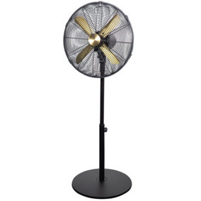 Russell Hobbs Pedestal Fan Cooling 3 Speeds Brushed Gold & Black RHMPF1601BG