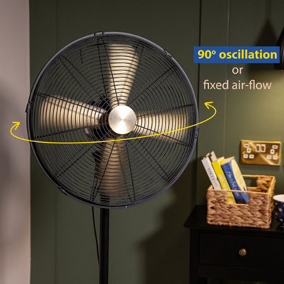 Russell Hobbs Pedestal Fan Cooling 3 Speeds Brushed Gold & Black RHMPF1601BG - 6