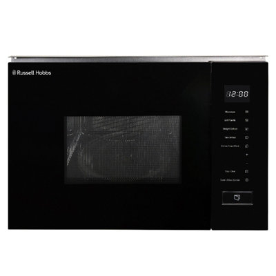 RUSSELL HOBBS RHBM2002B BUILT IN 20 LITRE BLACK TOUCH CONTROL DIGITAL MICROWAVE WITH GRILL