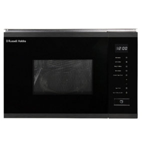 RUSSELL HOBBS RHBM2002DS MIDNIGHT BUILT IN 20 LITRE DARK STEEL TOUCH CONTROL DIGITAL MICROWAVE WITH GRILL