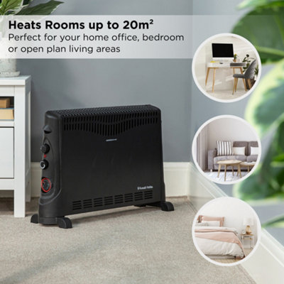 Russell Hobbs RHCVH4002B 2kW Convection Heater with Timer in Black - 7