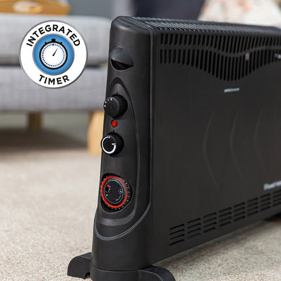 Russell Hobbs RHCVH4002B 2kW Convection Heater with Timer in Black - 8