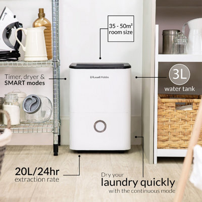 Russell Hobbs RHDH2002 20L Dehumidifier - 6
