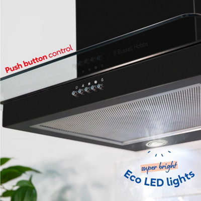 RUSSELL HOBBS RHFGCH601B 60CM FLAT GLASS COOKER HOOD - BLACK - 7