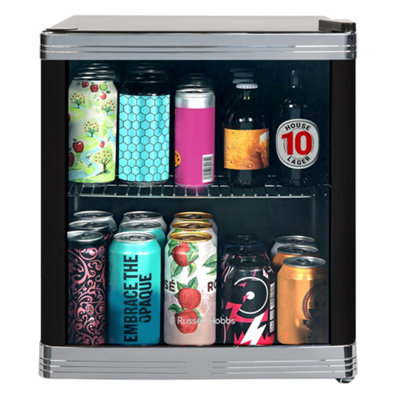 Russell Hobbs RHGWC1B-C Black Glass Door Drinks & Wine Cooler