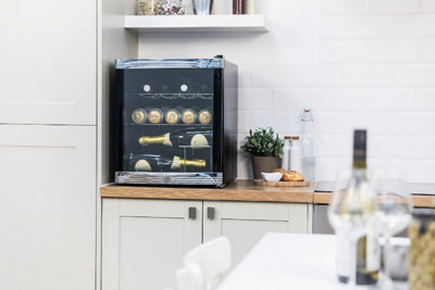 Russell Hobbs RHGWC1B-C Black Glass Door Drinks & Wine Cooler - 4