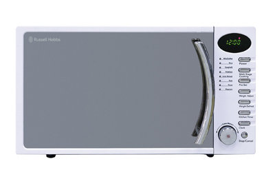 Russell Hobbs RHM1714WC 17 Litre White Digital Microwave with Chrome Handle & Buttons