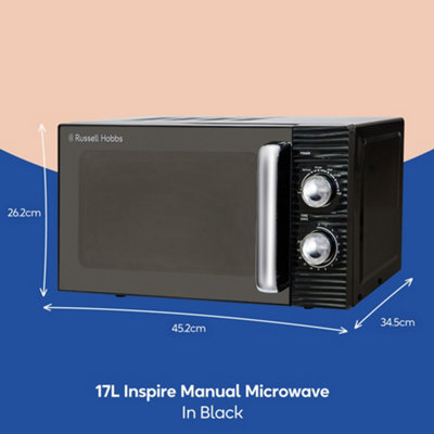 Russell Hobbs RHM1731B Inspire 17 Litre Black Manual Microwave