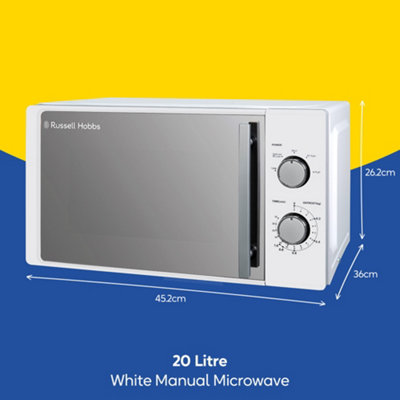 Russell Hobbs RHM2060 Manual Microwave 20L, White | DIY at Bu0026Q