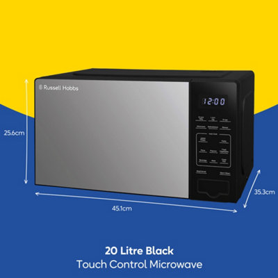 Russell Hobbs RHMT2005B Compact Digital Microwave with Touch Control 20L Black