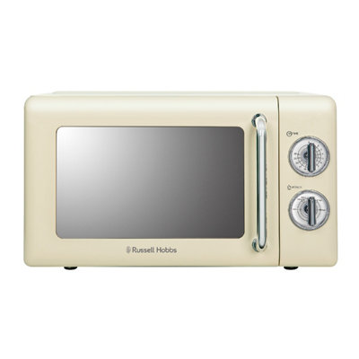 Russell Hobbs RHRETMM705C 700W 17L Retro Cream Compact Manual Microwave