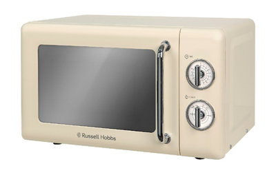 Russell Hobbs RHRETMM705C 700W 17L Retro Cream Compact Manual Microwave