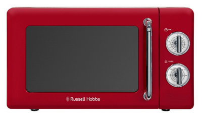 Russell Hobbs RHRETMM705R 700W 17L Retro Red Compact Manual Microwave