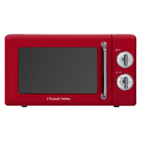 Russell Hobbs RHRETMM705R 700W 17L Retro Red Compact Manual Microwave