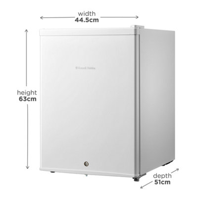 Russell Hobbs RHTTF67W-LCK Lockable 65L Mini Fridge in White