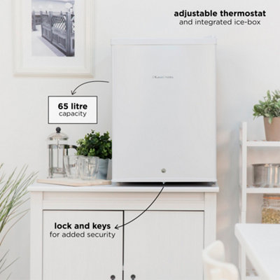 Russell Hobbs RHTTF67W-LCK Lockable 65L Mini Fridge in White - 3