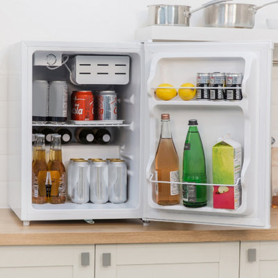 Russell Hobbs RHTTF67W-LCK Lockable 65L Mini Fridge in White - 7