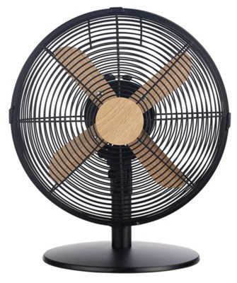 Russell Hobbs Scandi Desk Fan 12 Inch Black and Wood Effect RHMDF1201WDB - 7