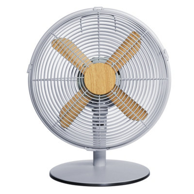 Russell Hobbs Scandi Desk Fan 12 Inch Grey and Wood Effect RHMDF1201WDG