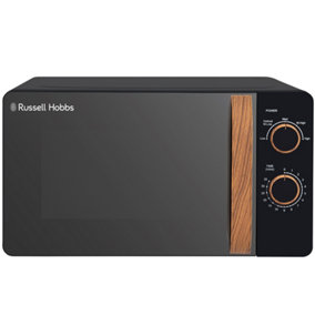 Russell Hobbs Scandi Microwave 17 Litre 700W Black Wood Effect Manual RHMM713B-N