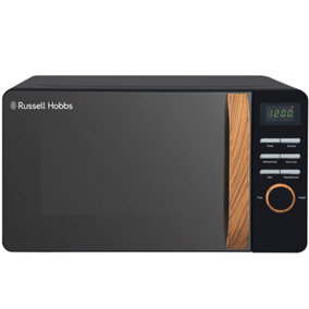 Russell Hobbs Scandi Microwave 17 Litre 700W Matt Black Wood Effect Digital RHMD714B-N