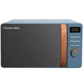 Russell Hobbs Scandi Microwave 17 Litre 700W Matt Blue Wood Effect Digital RHMD714BL-N