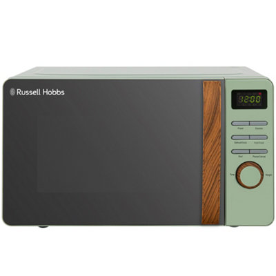 Russell Hobbs Scandi Microwave 17 Litre 700W Matt Green Wood Effect Digital RHMD714MG-N