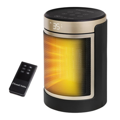 Russell Hobbs Space Heater in Black Gold 1500W Portable - Main Image